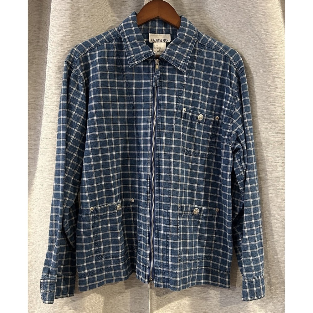 Vintage Casey &‎ Max Checkered Zip Up Jacket Size Small